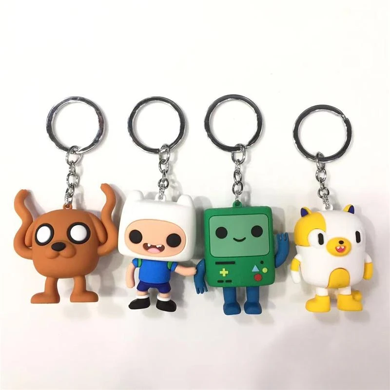 

Anime Adventures Times Cartoon Keychain Anime Figure Jake Decorative Pendant Accessories for Men's and Women's Bags Christmas