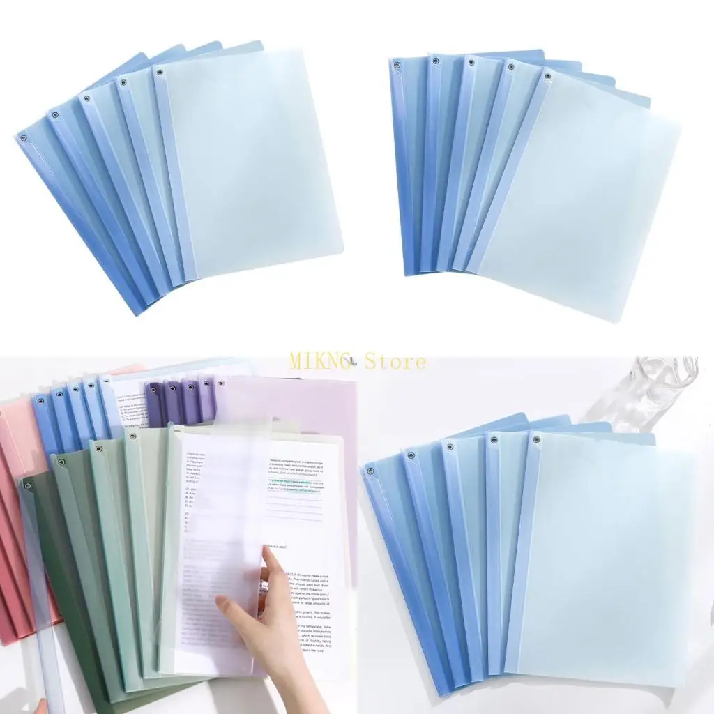 

5 шт., 14,6x9 дюймов, прозрачная водостойкая папка для документов с бумажным рукавом и длинным зажимом, 40 листов для студентов,