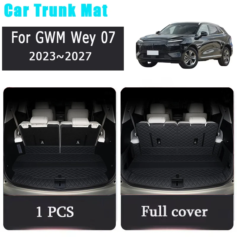 

Car Trunk Mats For GWM Wey 07 Lanshan Blue Mountain 2023 2024 2025 2026 2027 Leather Covers Cargo Liner Carpets Auto Accessories
