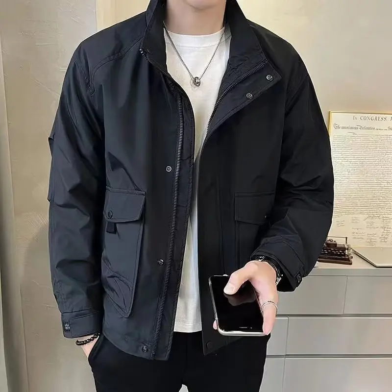 2026 New Coat Men's Spring and Autumn Trendy Brand Fashion Handsome Top Tooling Jacket Clothes
