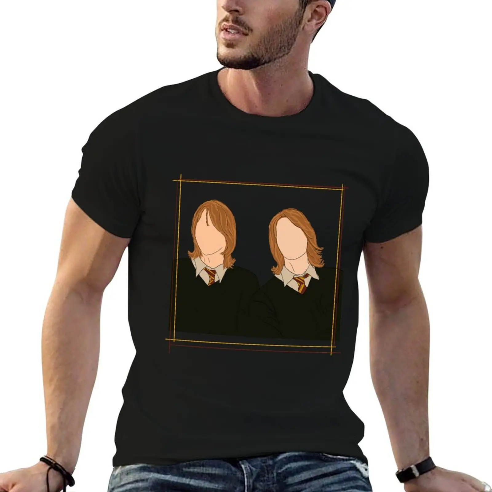 

Weasley twins ( Fred & George Weasley) T-Shirt t shirts for man cotton funny t shirts for man cotton T-Shirt