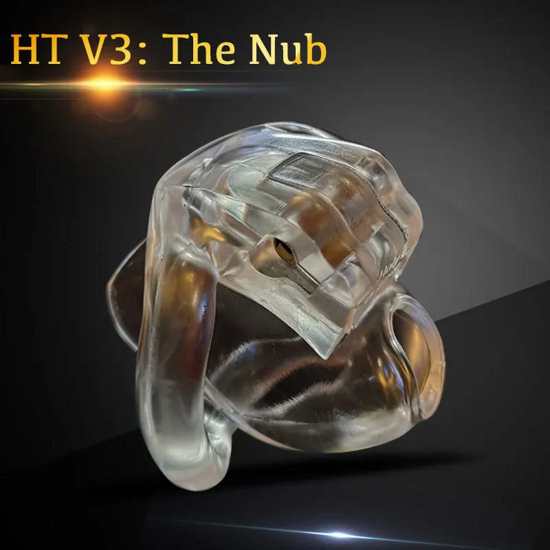 Dispositivo de Castidad masculino The Nub of HT V3, jaula pequeña de 4 anillos, anillos para pene, cinturón para pene, Juguetes sexuales para