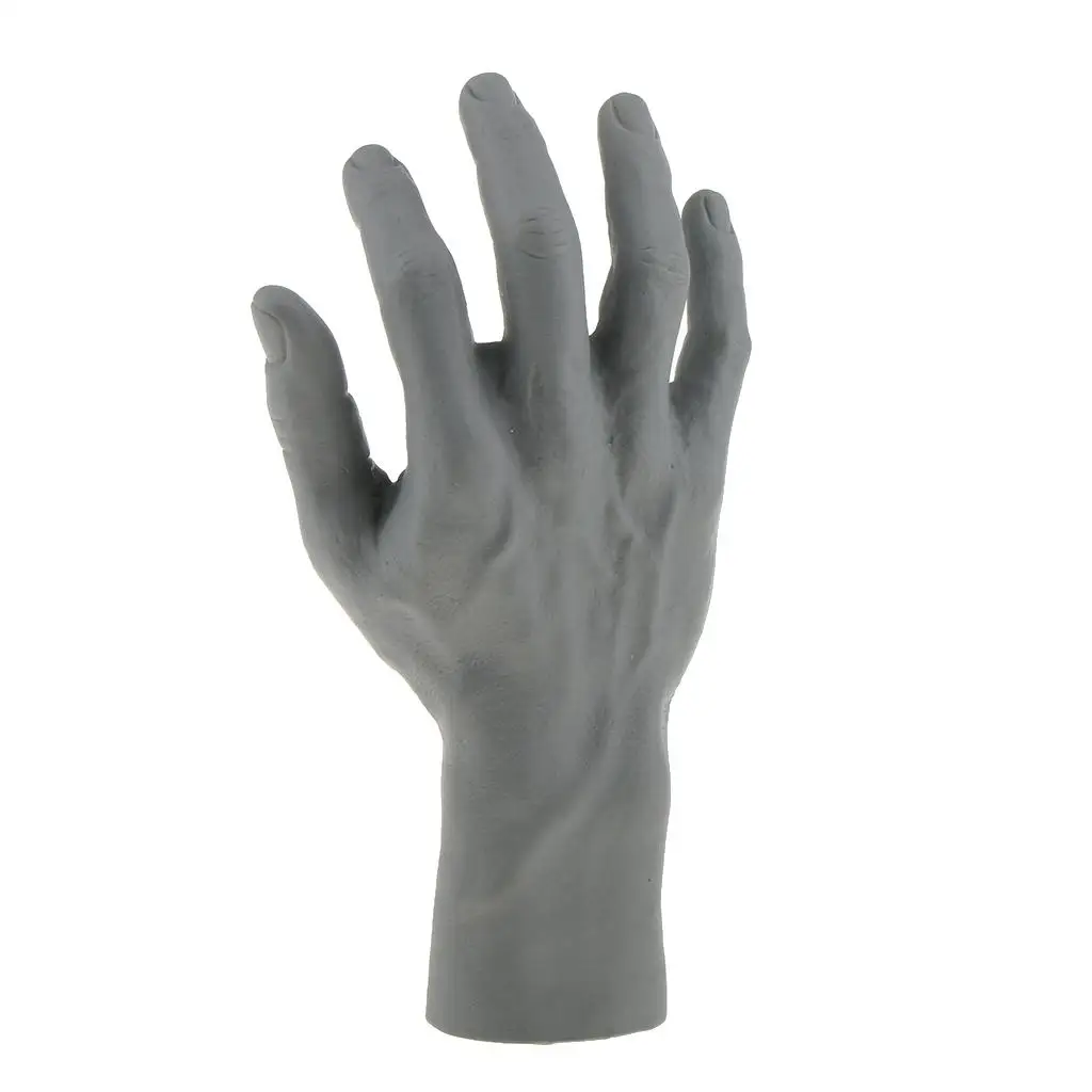 High Simulation Male Mannequin Right Hand for Jewelry Bracelet Watch Glove Ring Display Magnet can be equipped on the bottom