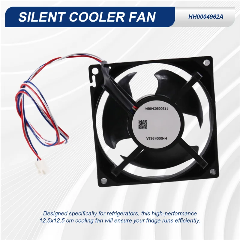 BAAD HH0004962A/HH0004140A 12.5X12.5Cm 3-Pin Fan For Hitachi Refrigerator Fan Freezer Silent Cooler Fan Spare Parts