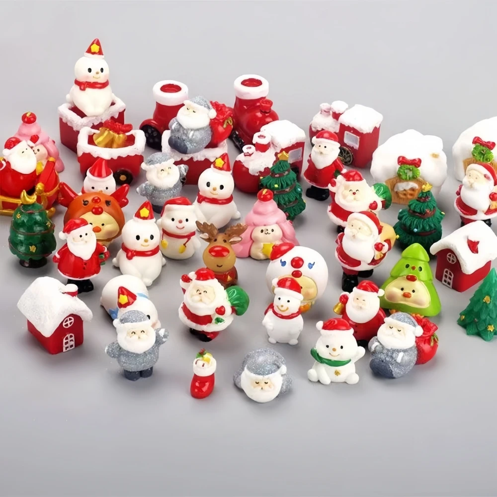 5/10/20 Uds. Bolsa de Navidad de dibujos animados adornos de muñecas, juguetes de fiesta de Carnaval de Año Nuevo de Navidad caja ciega sorpresa juego de dibujo de premio de regalo