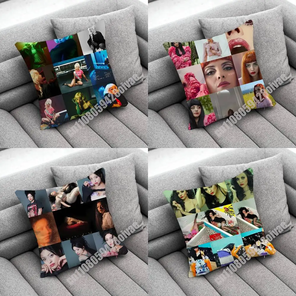 

M-Mon L-Laferte FEMME FATALE 1940 Carmen La Trenza Throw Pillow Case For Decoration 40cm 45x45cm Square Bedroom Pillowcase Cover