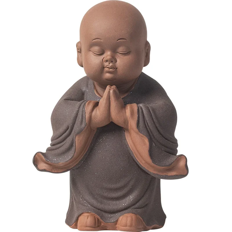 Purple Sand Boutique Four No Small Monks Zen Tea Pet Decoration Home and Desktop Decoration