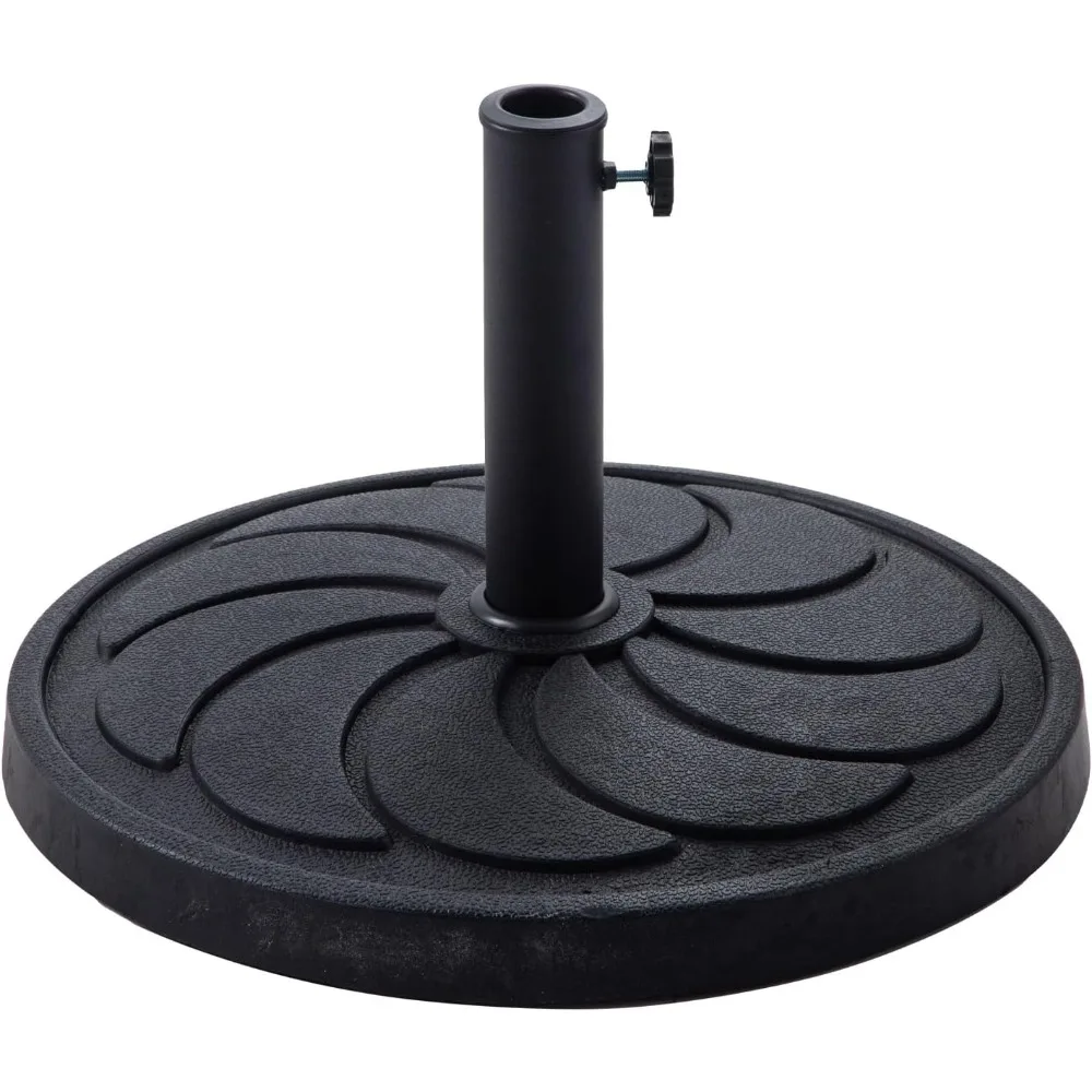 Suporte Base Redondo para Pátio ao ar livre, Guarda-chuva de mesa preto, Heavy Duty, 40 lb, Mercado