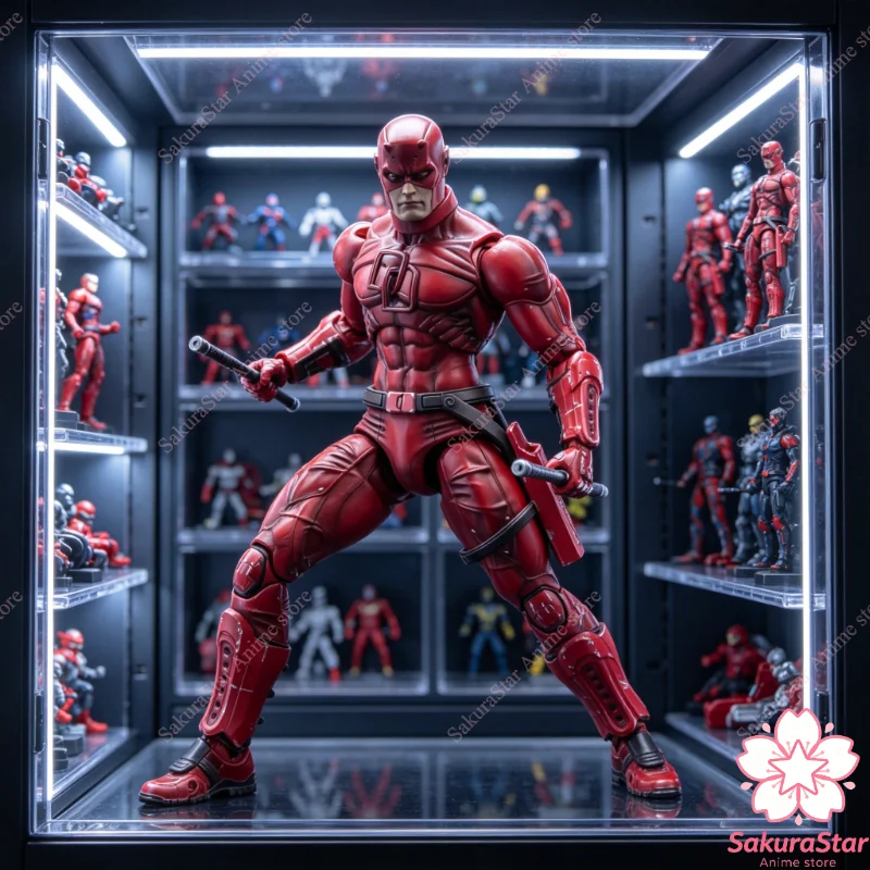 

【In Stock】FlefToys Marvel Daredevil Classic Red & Shadowland Reborn Black 8" Action Figure Defenders Matt Murdock Legends Model