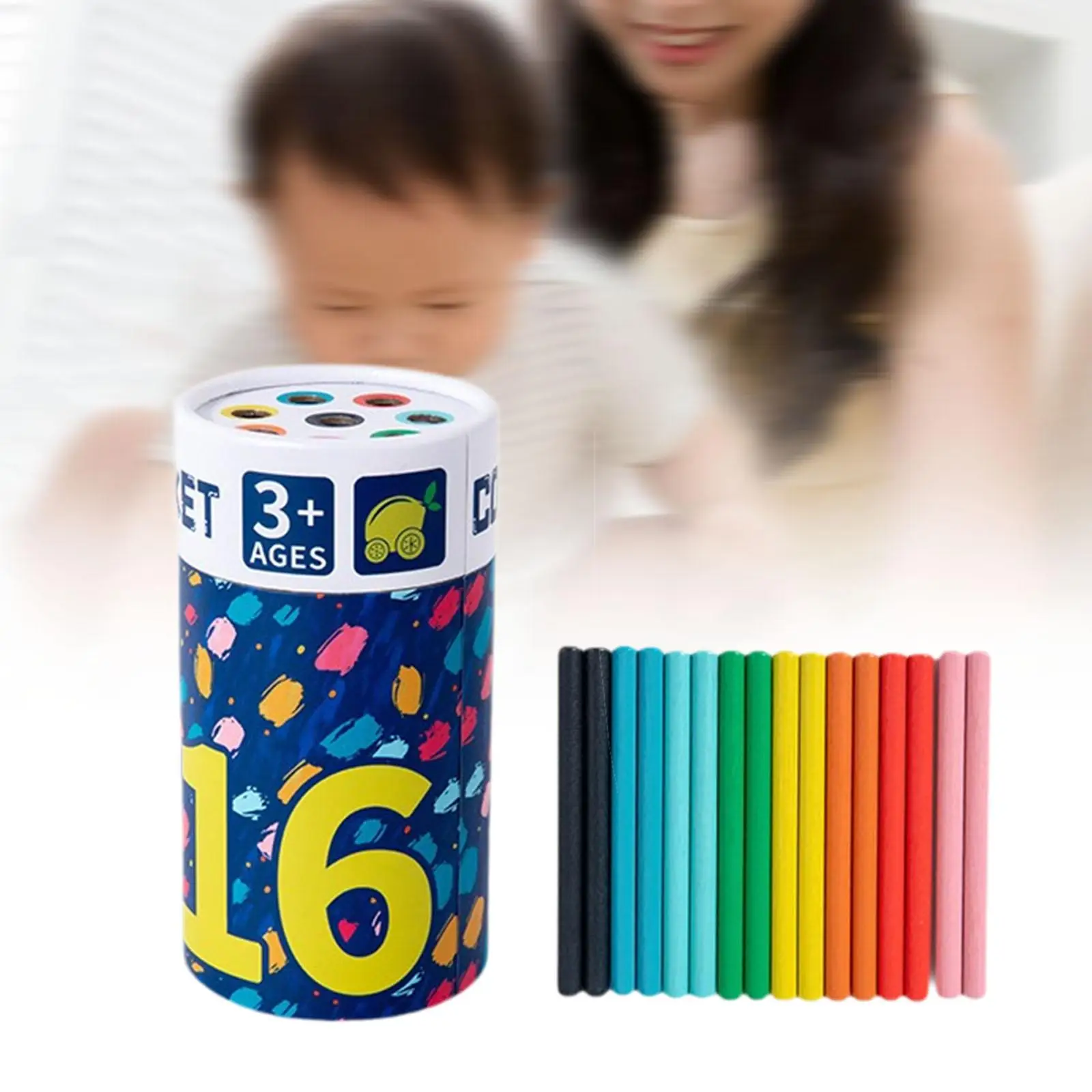 Zabawki edukacyjne z kolorowymi patyczkami do sortowania, zabawki sensoryczne dla dzieci w wieku od 1 do 3 lat.