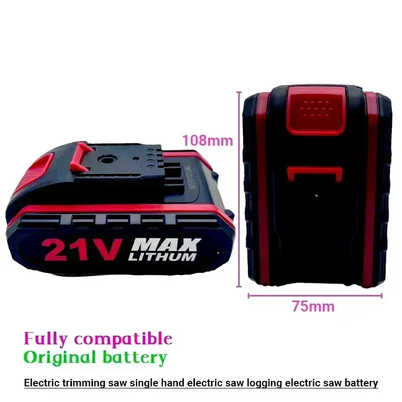 Batería de litio de 21V Max, 3000mAh, destornillador inalámbrico, batería de repuesto para herramienta eléctrica, taladro eléctrico, etc. Cargador 21V2A