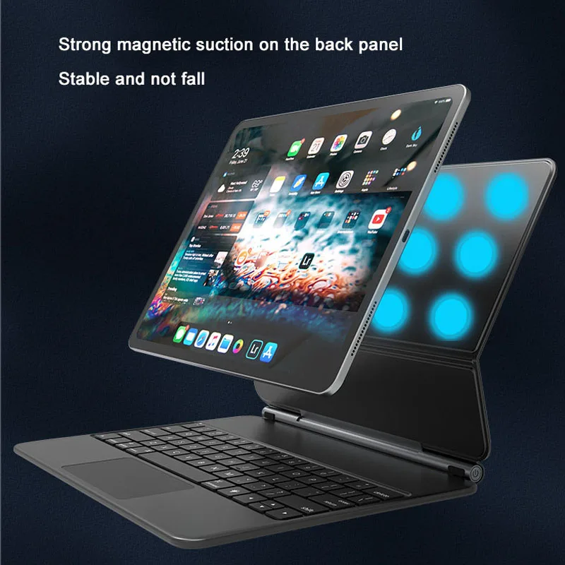 Keyboard Bluetooth Ajaib Lampu Latar untuk iPad X 10 10th Pro 11 Air 4 5 10.9 2022 2021 Generasi Casing Keyboard Keypad Generasi 2020