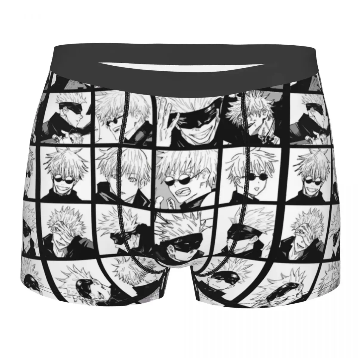 Sexy Boxer Gojo Satoru Collage Shorts Panties Men Underwear Anime Soft Underpants for Male Plus Size