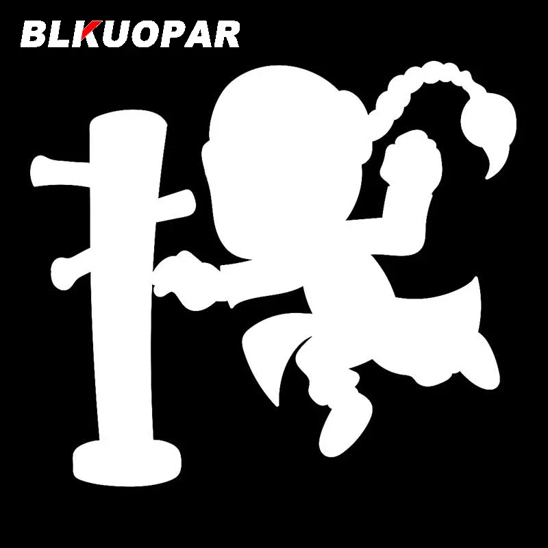BLKUOPAR For A Martial Arts Master Practicing Kung Fu Car Stickers Sunscreen Scratch-Proof Decals Creative Car Door Protector