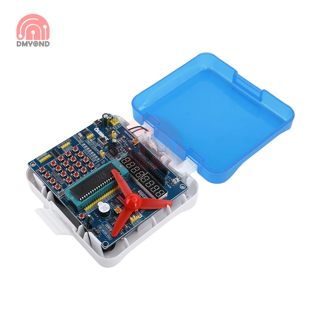 51 لوحة تطوير وحدة التحكم الدقيقة مع شريحة STC89C52 وشاشة LED وتنزيل تلقائي لمشاريع WIN10/XP والتعلم ومشاريع DIY