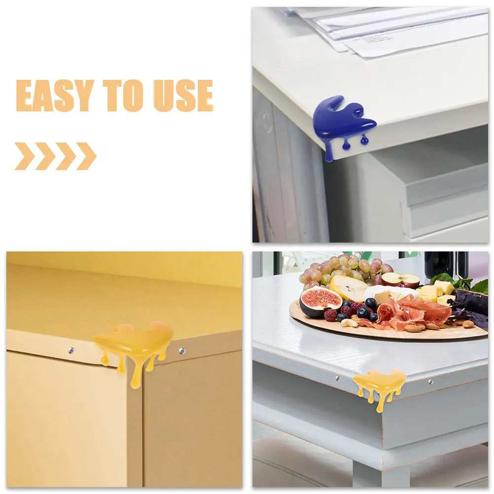

6pcs Soft Silicone Corner Protectors Table Guards Anti Collision Baby Proofing Furniture Protection Black