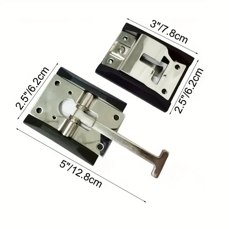 1 مجموعة الفولاذ المقاوم للصدأ RV حامل الباب المعادن T-نمط دخول الباب الصيد ل مقطورة معدني متنقل هوك وحارس الأجهزة Bracke #6