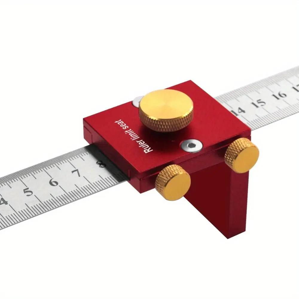 

T-Type Woodworking Scriber Adjustable Precision Scribing Positioning Block Alloy Marking Gauge Scribing Ruler