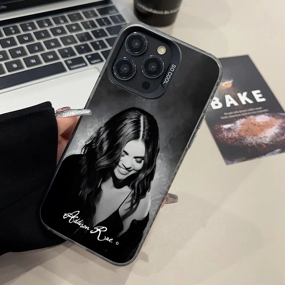 أديسون راي حافظة هاتف محمول آيفون 17 16 15 14 13 12 11 X XR XS 8 7 Pro Max Plus غطاء ملون شفاف غطاء فاخر