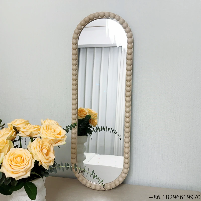Handmade Arched Irregular Full Length Dressing Mirror Wall Floor Mounted Glass Mirror For Home Decor