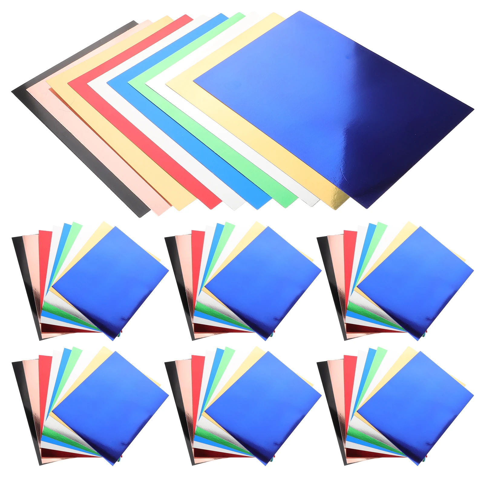 60Pcs Colored Mirror Cardstock Paper DIY Reflective Craft Sheets for Scrapbooking Handmade Card Making Supplies