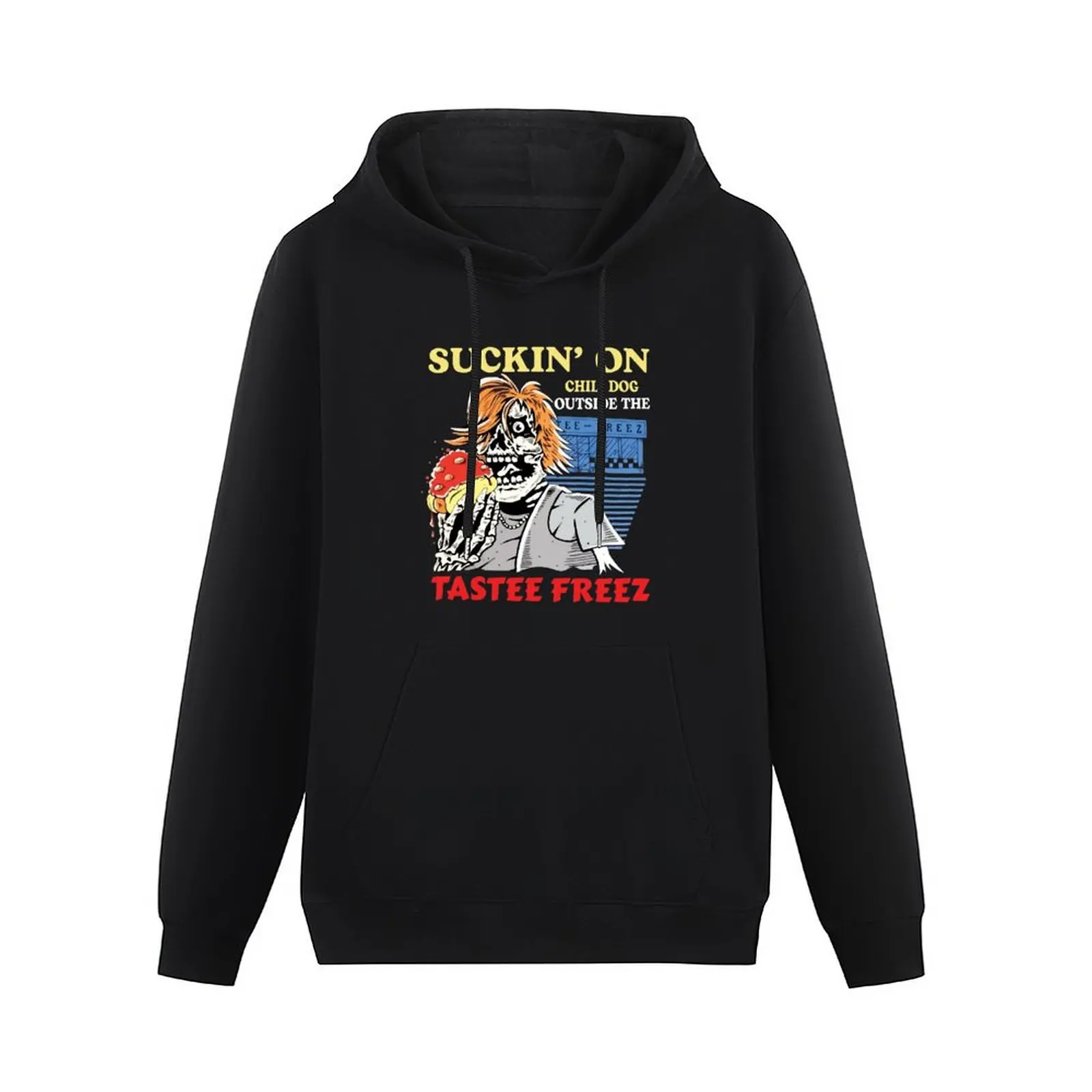 Suckin’ on chili dog outside the tastee freez Pullover Hoodie autumn clothes men clothing clothes for men hoodie men