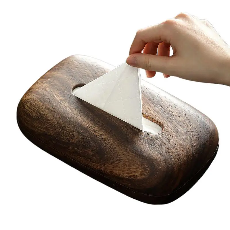 

Walnut high-end multi-functional tissue box storage box antique artistic remote control living room desktop office