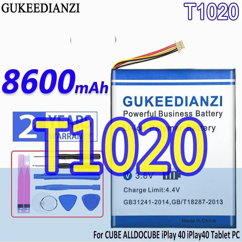 

High Capacity GUKEEDIANZI Battery T1020 8600mAh For CUBE ALLDOCUBE iPlay40 iPlay 40 Tablet PC Batteria