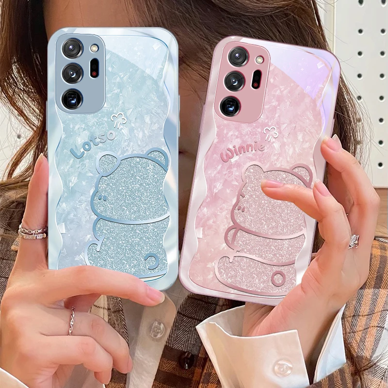 

Gradual Angry Bear For Samsung Galaxy Note 8 9 10 PRO 20 Ultra A01 02 03 Core 04E 4G 12 13 5G Tempering Glass Phone Case