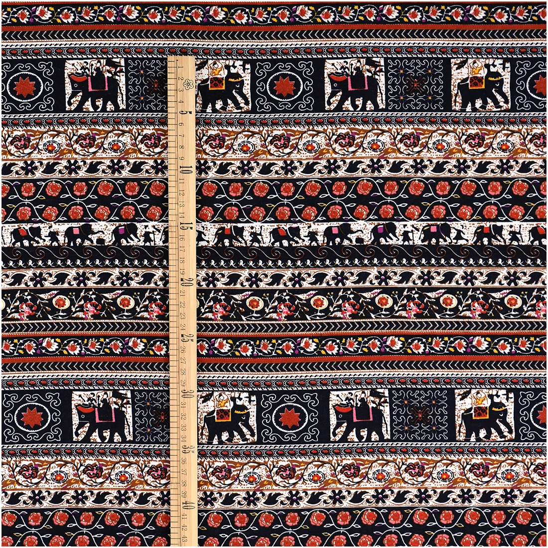 Printed Ethnic Elephant Cotton Fabric For Sewing Quilting Clothes Appareal Tablecloth Decoration Cloth