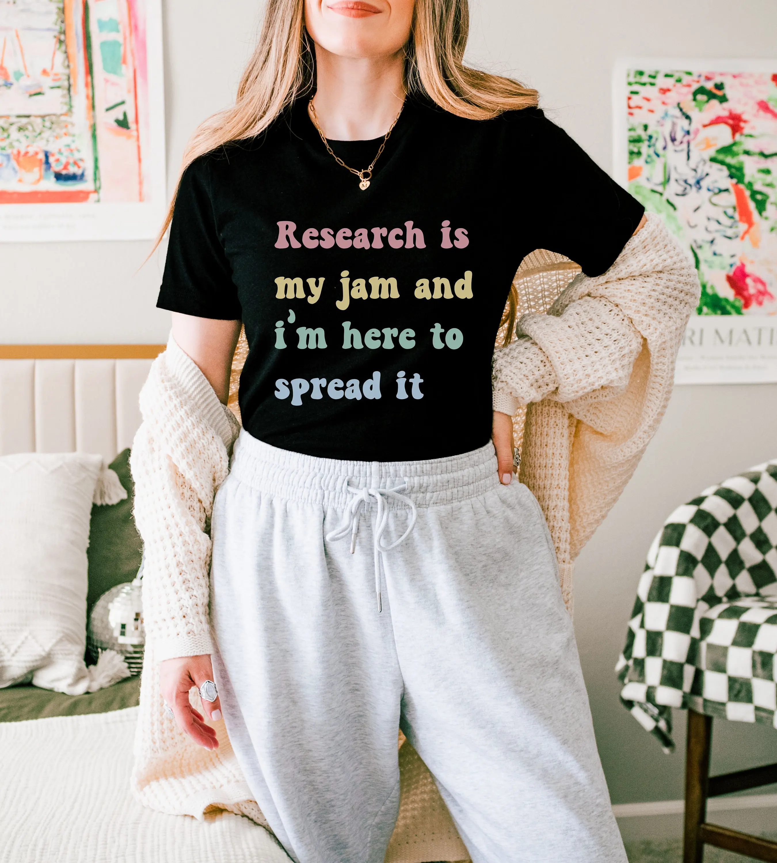 PhD Research Is My Jam and I'm Here to Spread it Stem StudenT T Shirt Science Teacher Biology Major Chemistry Life Sciences