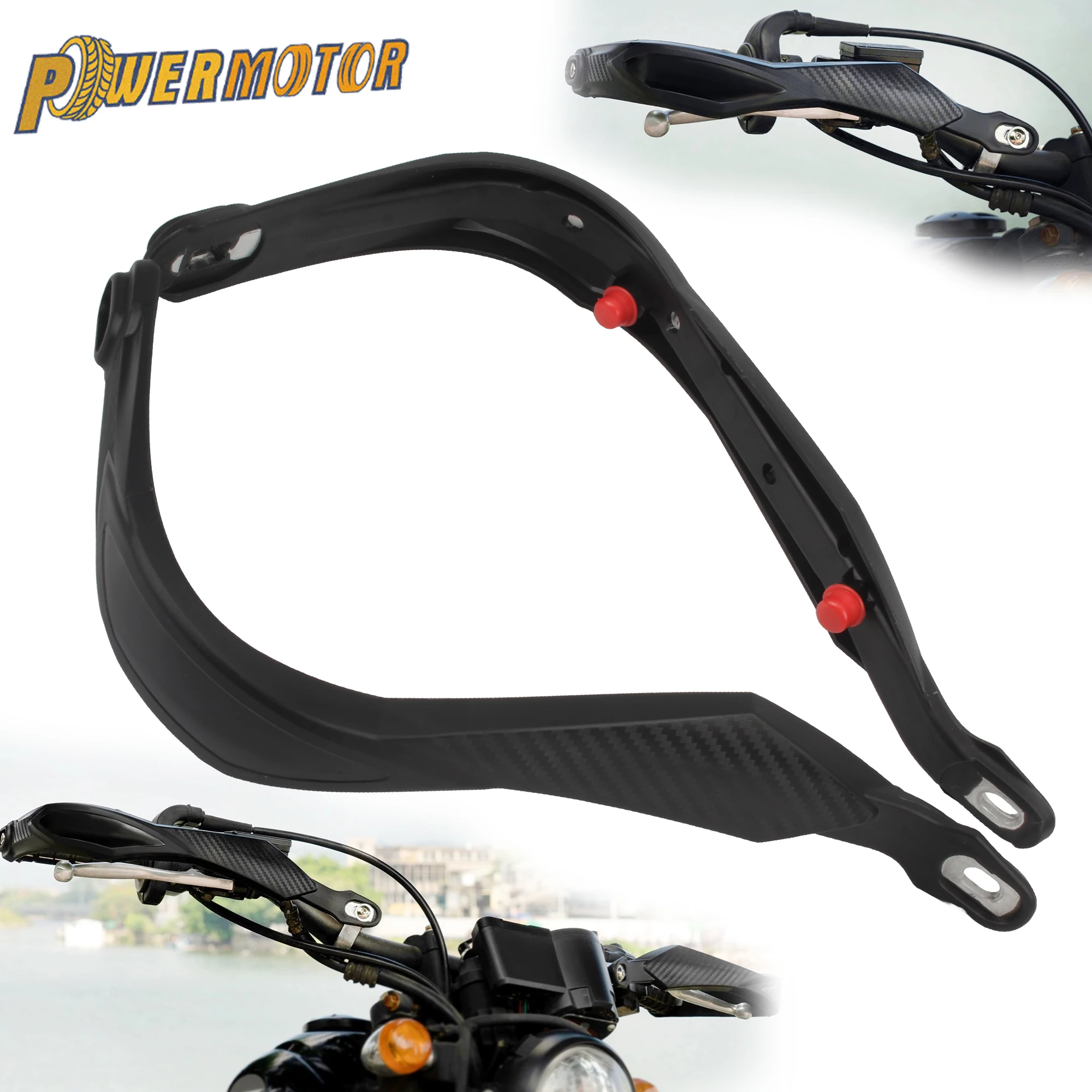 

Powermotor Universal Motorcycle Carbon Fiber Handguards Hand Handlebar Guard Dirt Pit Bike For KTM YAMAHA BMW Ducati Moto Parts