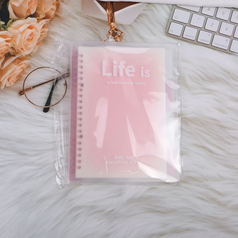 B5/A5 Loose-Leaf Notebook 60 Sheets Binder Lined Book Kawaii Note Set Korean Stationery School Office Supplies Students Writing