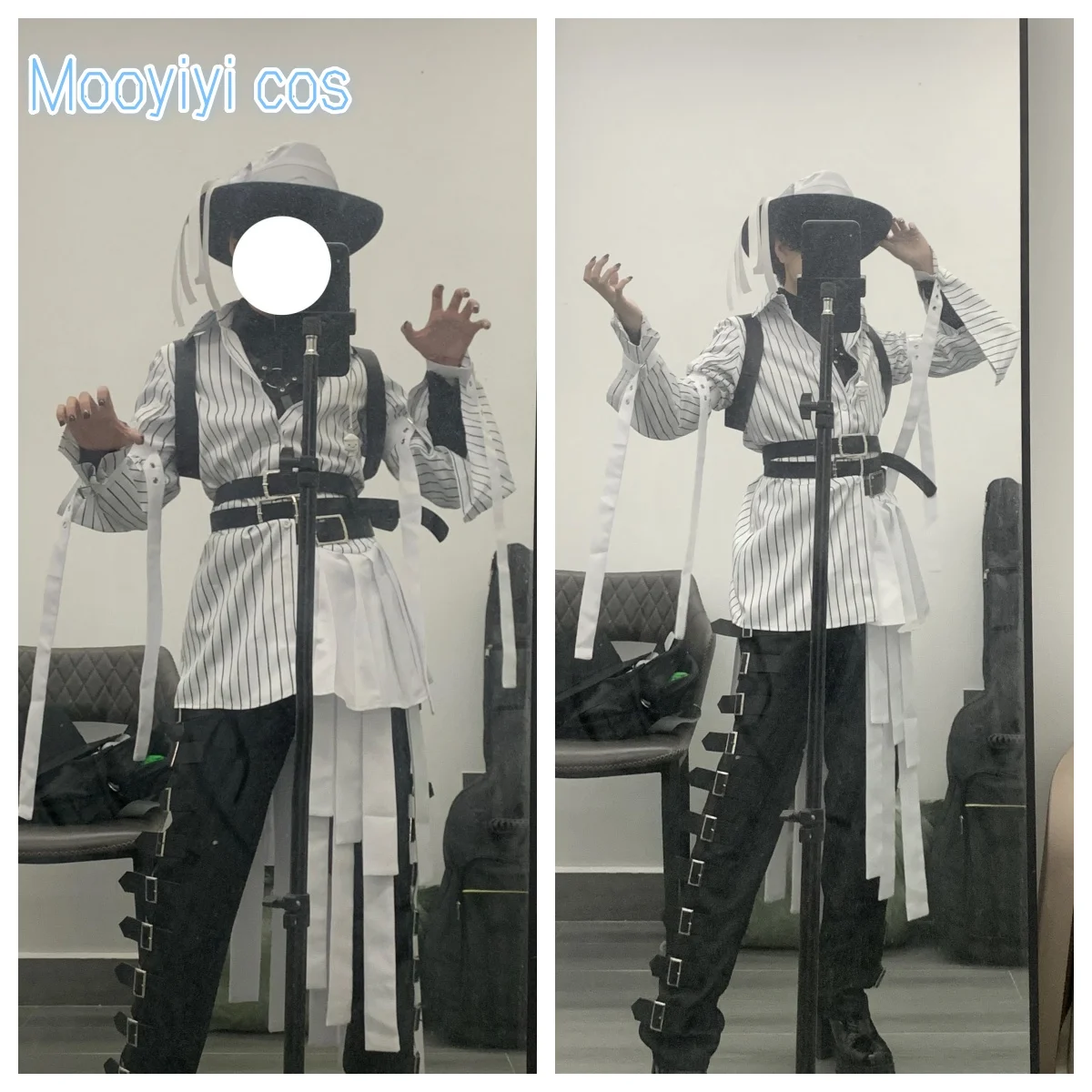 Novo mooyiyi cos azul cosplay traje halloween natal rpg festa bonito listras traje personalizado país das maravilhas