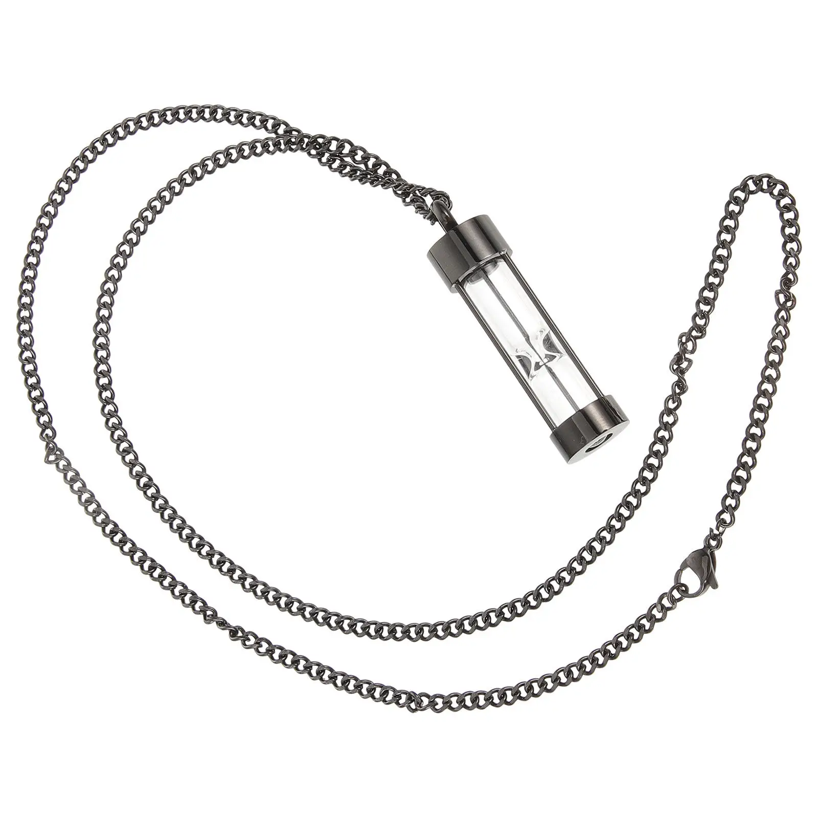 

Hourglass Vial Cremation Necklace Premium Titanium Steel Keepsake Necklace for Ashes Urn Jewelry for Women Memorial