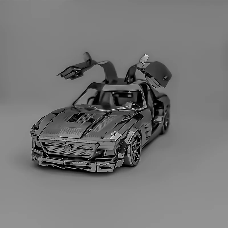 Carro 3D Kits de modelo de quebra-cabeça de metal DIY Corte a laser Quebra-cabeças Brinquedo para crianças