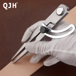 1Pc Adjustable Leather Spacing Compass, Edge Creaser Wing Steel Divider Line Location Scriber Marking Precision Drafting Tool