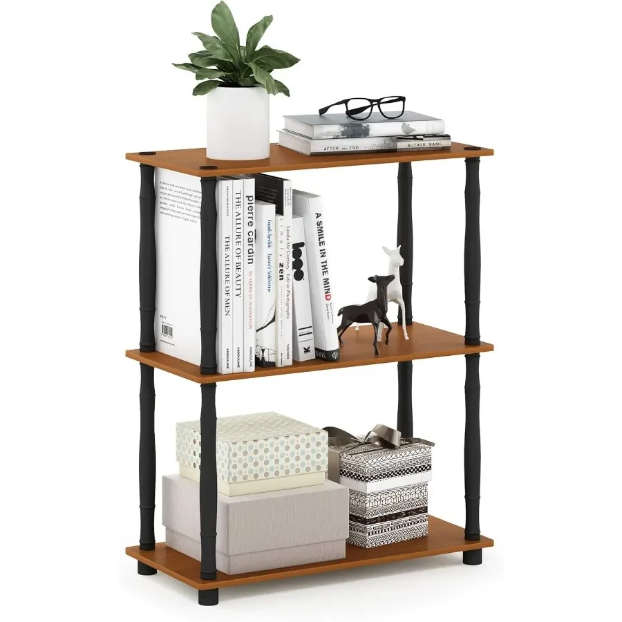 رف عرض مدمج من ثلاث طبقات مع تصميم أنبوبي كلاسيكي، رف تخزين متعدد الأغراض لتنظيم توفير المساحة #4