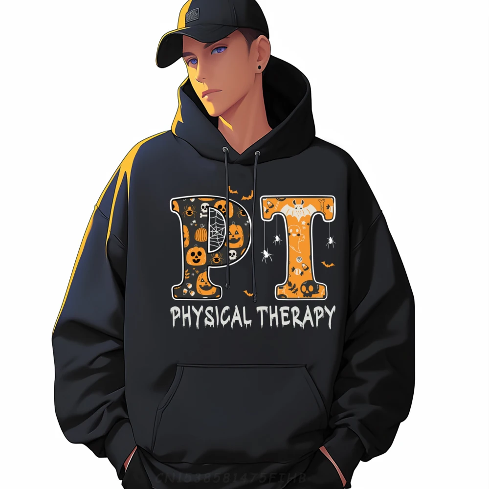 

Physical Therapist Pt Halloween Physical Therapy Spooky Funny Sweatshirts Band Hoodies Big Size Thanksgiving