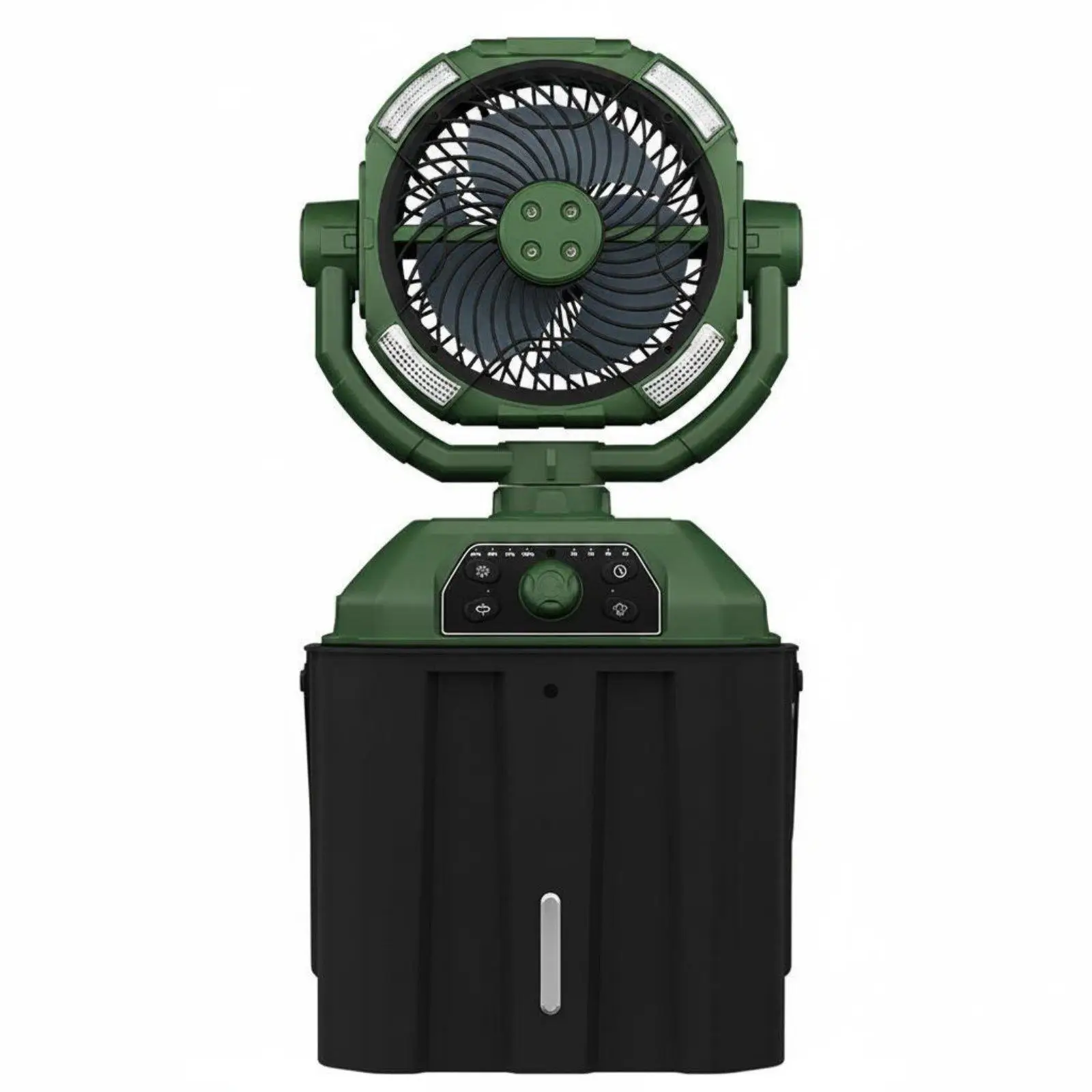 Portable Humidifier Fan Adjustable Air Cooler with Water Tank Rechargeable Camping Fan for Travel Hiking and Outdoors