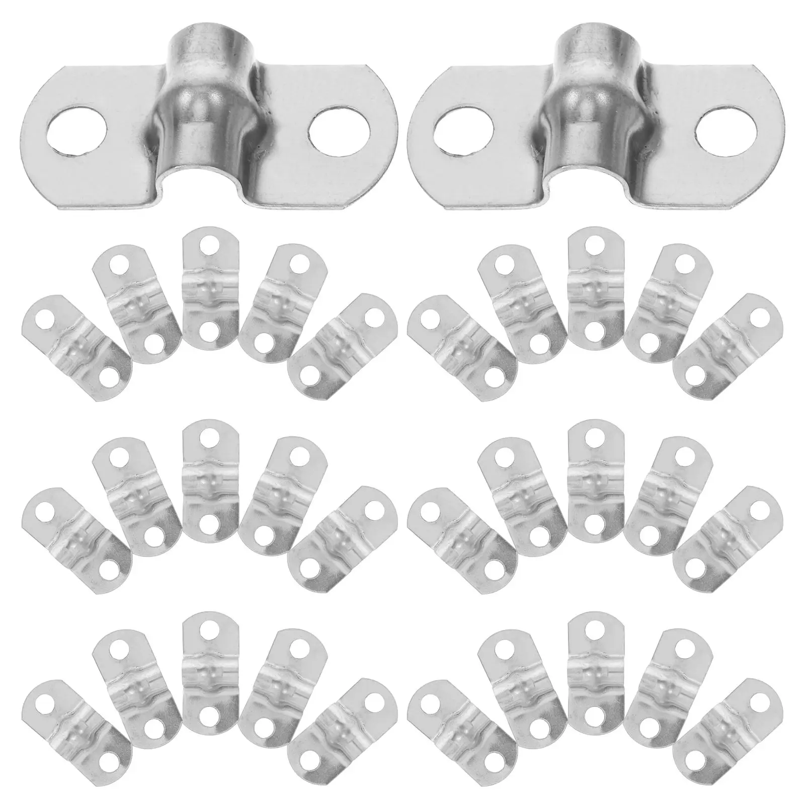 

50 Pcs Pipe Clamps Stainless Steel U shaped Bracket Strap Hose Clips Cable Support Tube Holder For Water Pipes