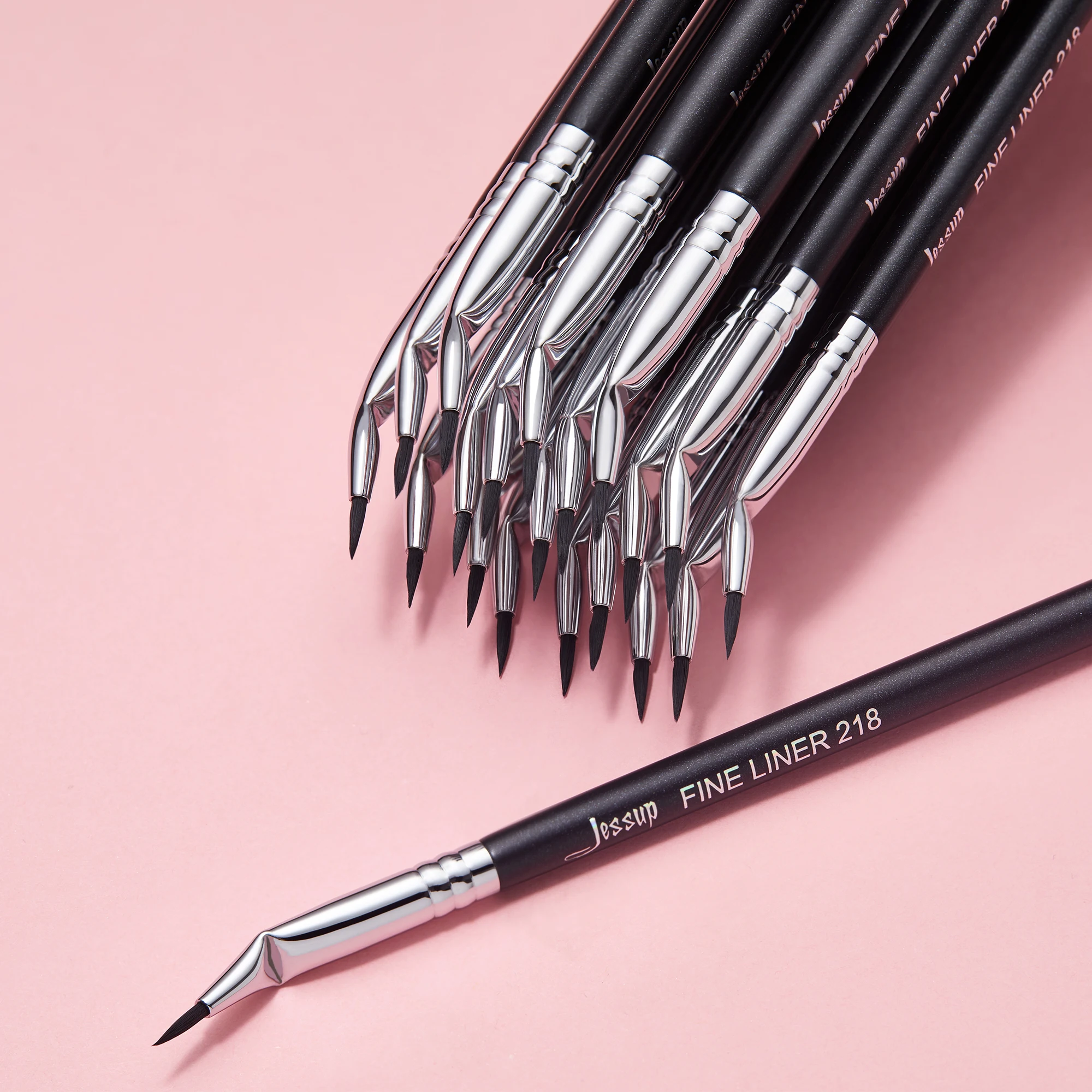 Jessup Eyeliner Brush Thin Bent Precision Ultra Fine Pencil Precision Eye Liner Makeup Brush Synthetic S151