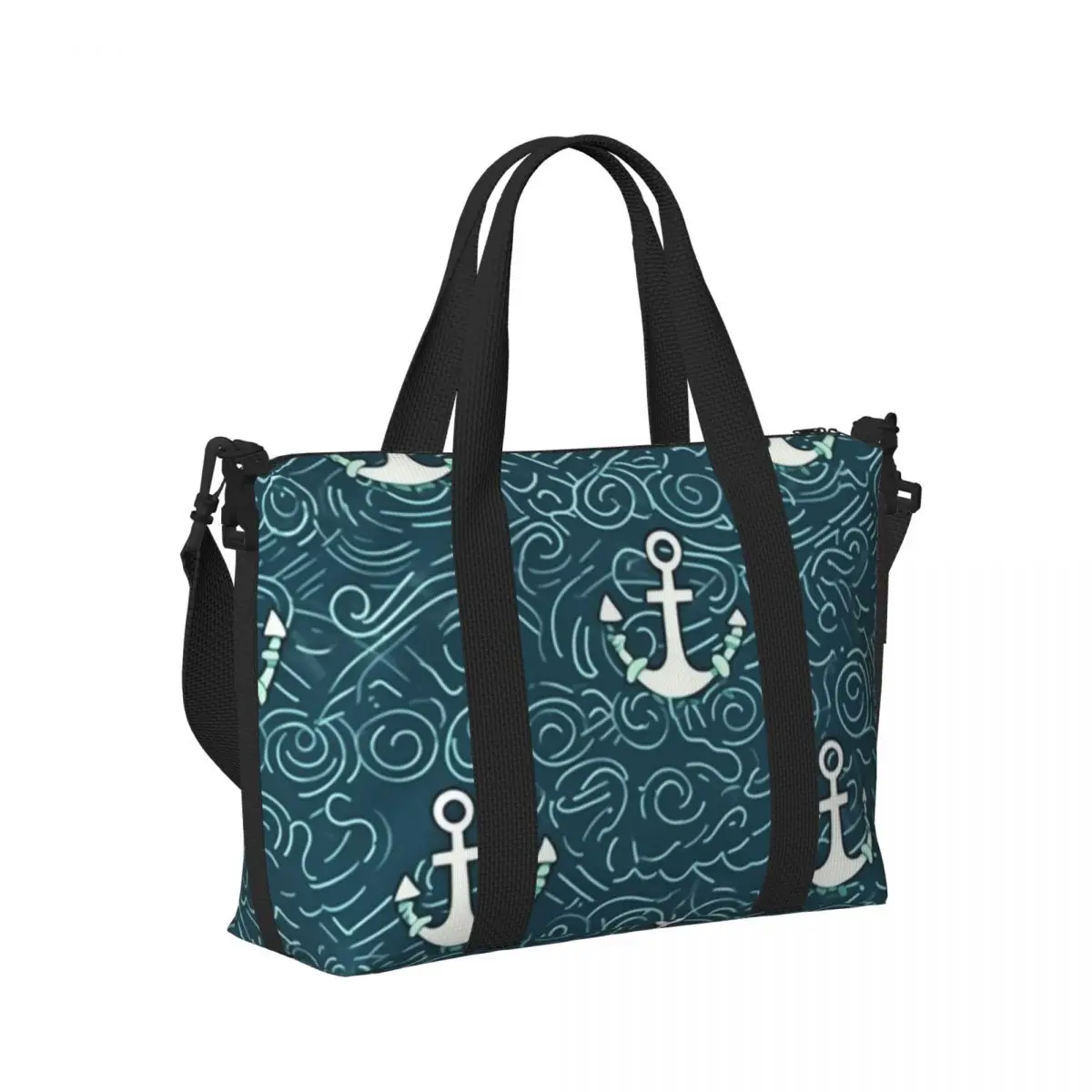 

Anchor Beach Travel Bag Large Capacity Tote Bags for Gym Yoga Women Shopping Duffle Shoulder Bag