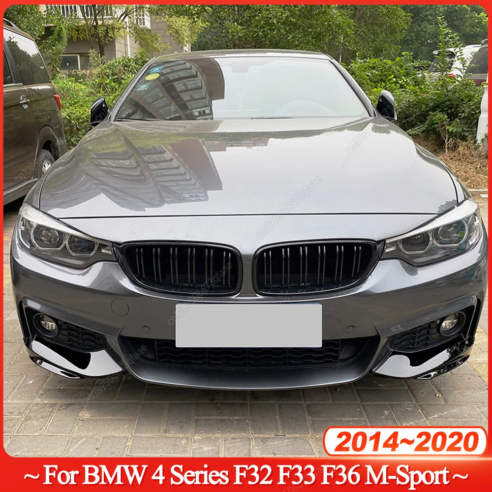 2 قطعة سيارة الجبهة حافة مصد السيارة الخائن لسيارات BMW F32 F33 F36 4 سلسلة 420i 425i 430i 440i M440i 420d 2014-2020 M-Sport Bodykit ضبط
