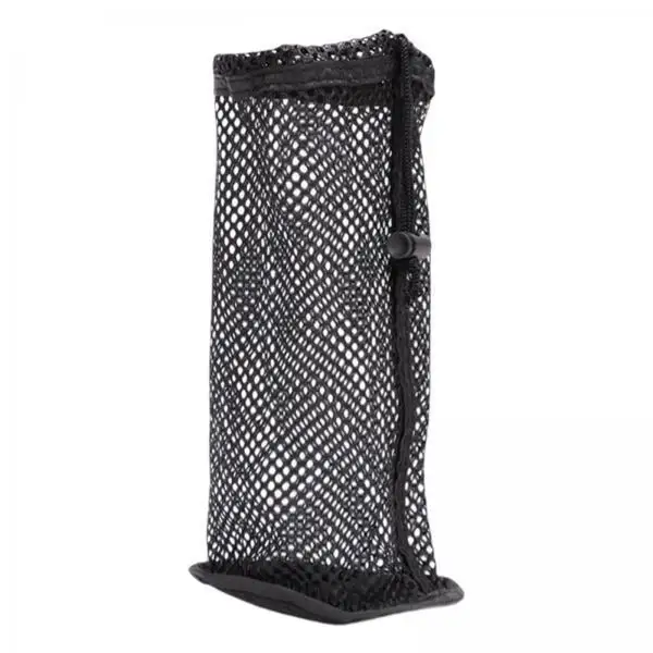 Golf Ball Storage Net Bag Black Mesh Pouch with Sliding Drawstring for Golf Accessories and Fitness Clubs
