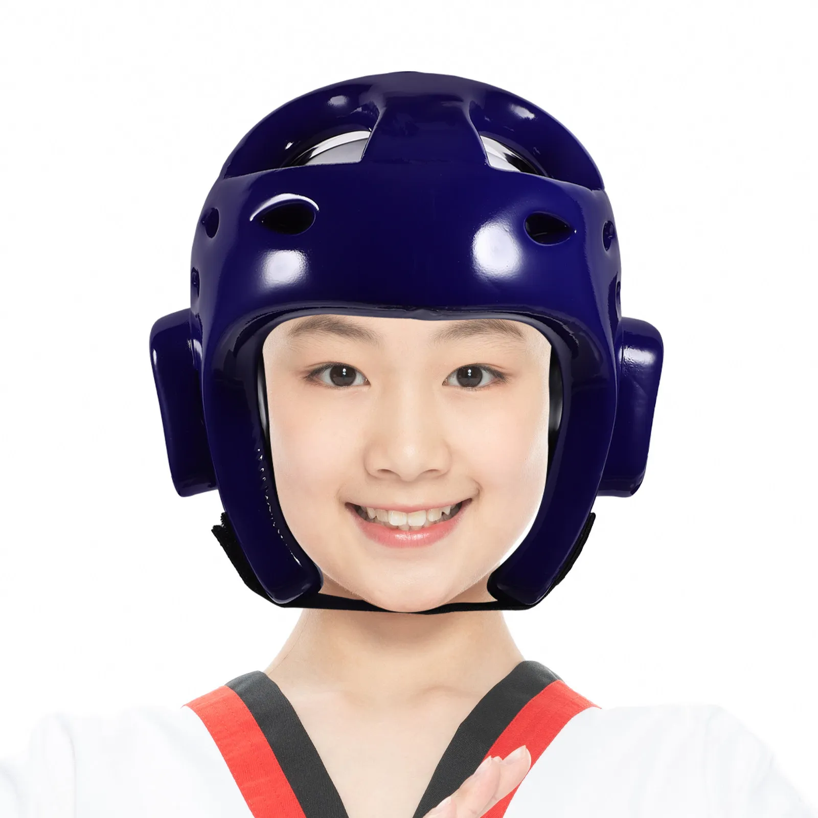 Kids Boxing Headgear Eva Taekwondo Sparring Gear Set Thickened Forehead Ears Back Air Flow Vents Open Face Visibility