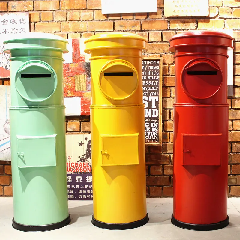 Customized Japanese mailbox mailbox wrought iron model handicrafts outdoor activities retro decoration European ornament