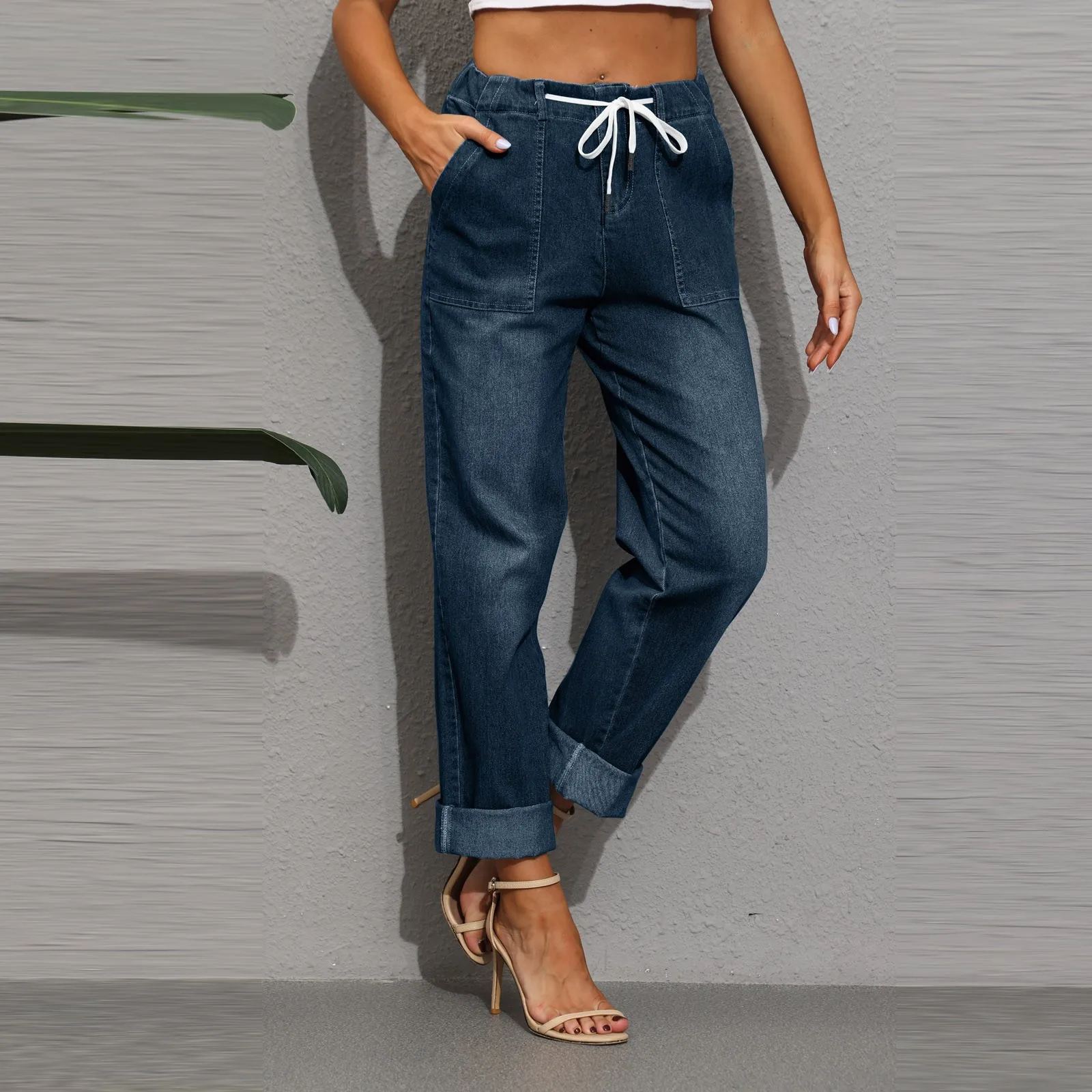 

Harem Pants Vintage High Waist Jeans Woman Boyfriends Women's Jeans Full Length Mom Jeans Cowboy Denim Pants Vaqueros Mujer