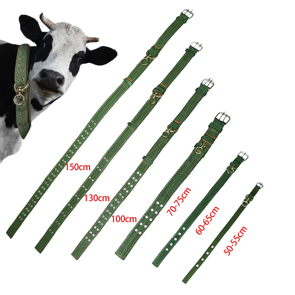 Adjustable Cattle Collar Cow Hauling Collar Livestock Feeding Supply Canvas Belt Strong Durable Belay Tie Veterinary Equipment