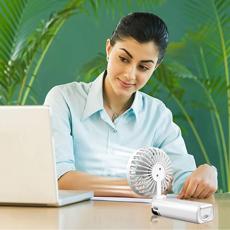 휴대용 선풍기 미니 개인 핸드 선풍기, USB 충전식 핸드 팬, 소형 포켓 선풍기, 8-20Hs